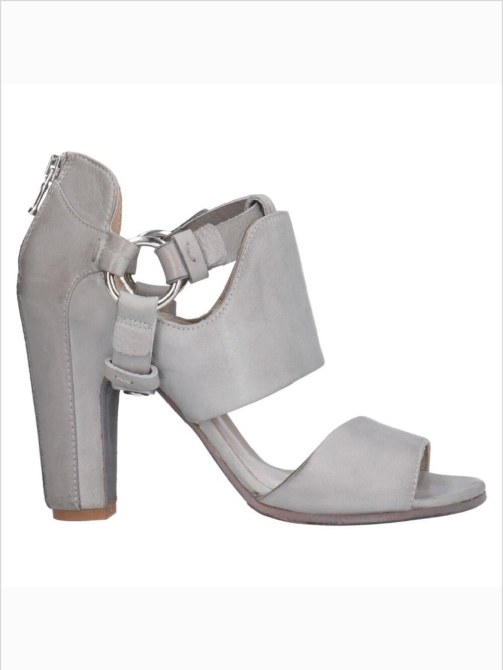 STRATEGIA - Gray Bootie Sandals - 38 IT runs large, best fits U.S. 9